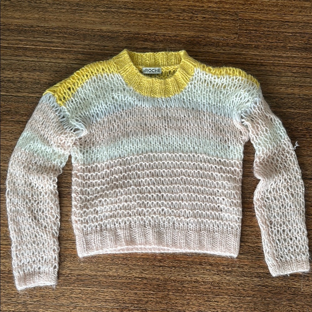 St. Roche Cream Yellow Pink Knit